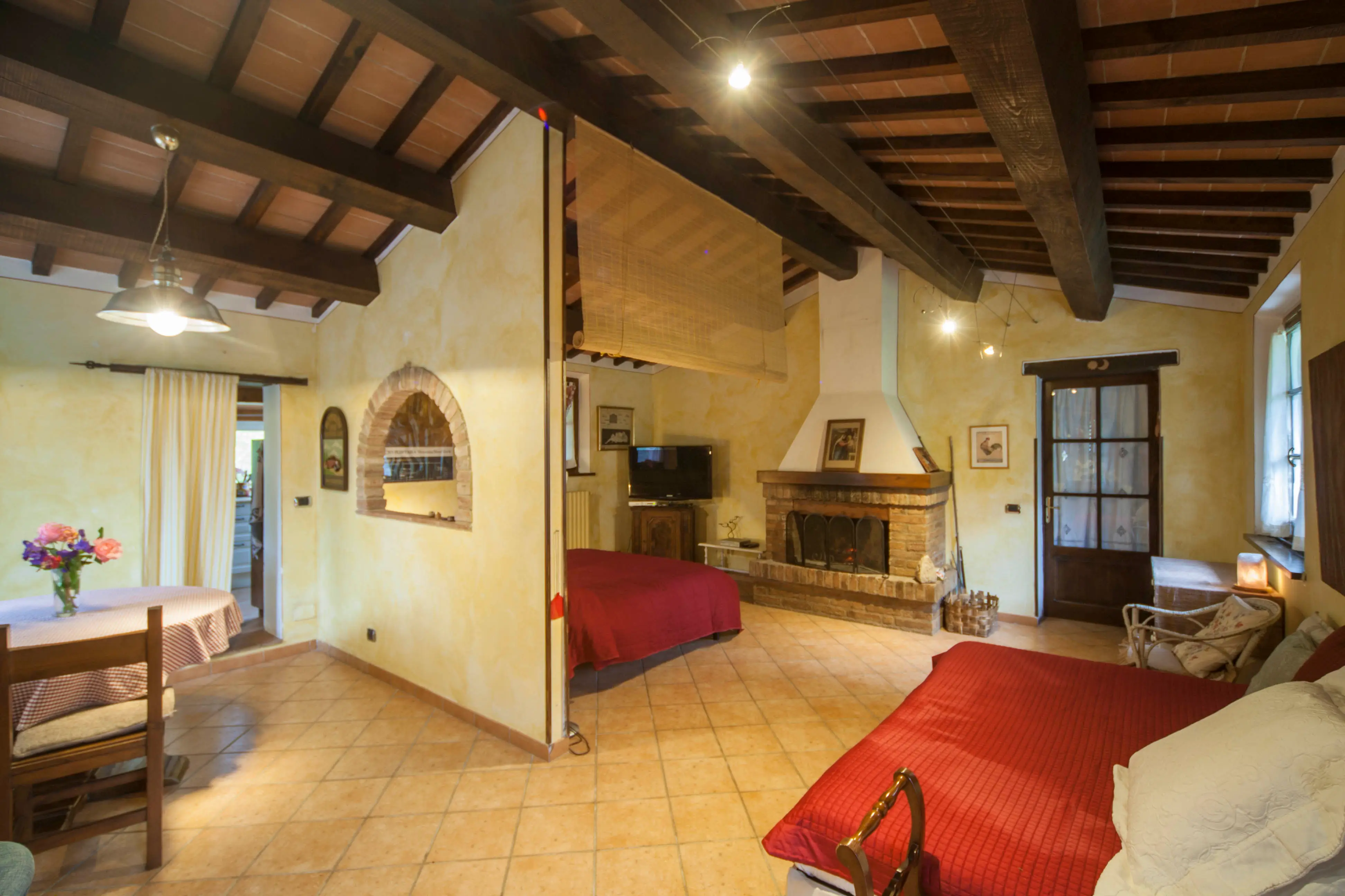 Soggiorno annesso villa vacanze Toscana