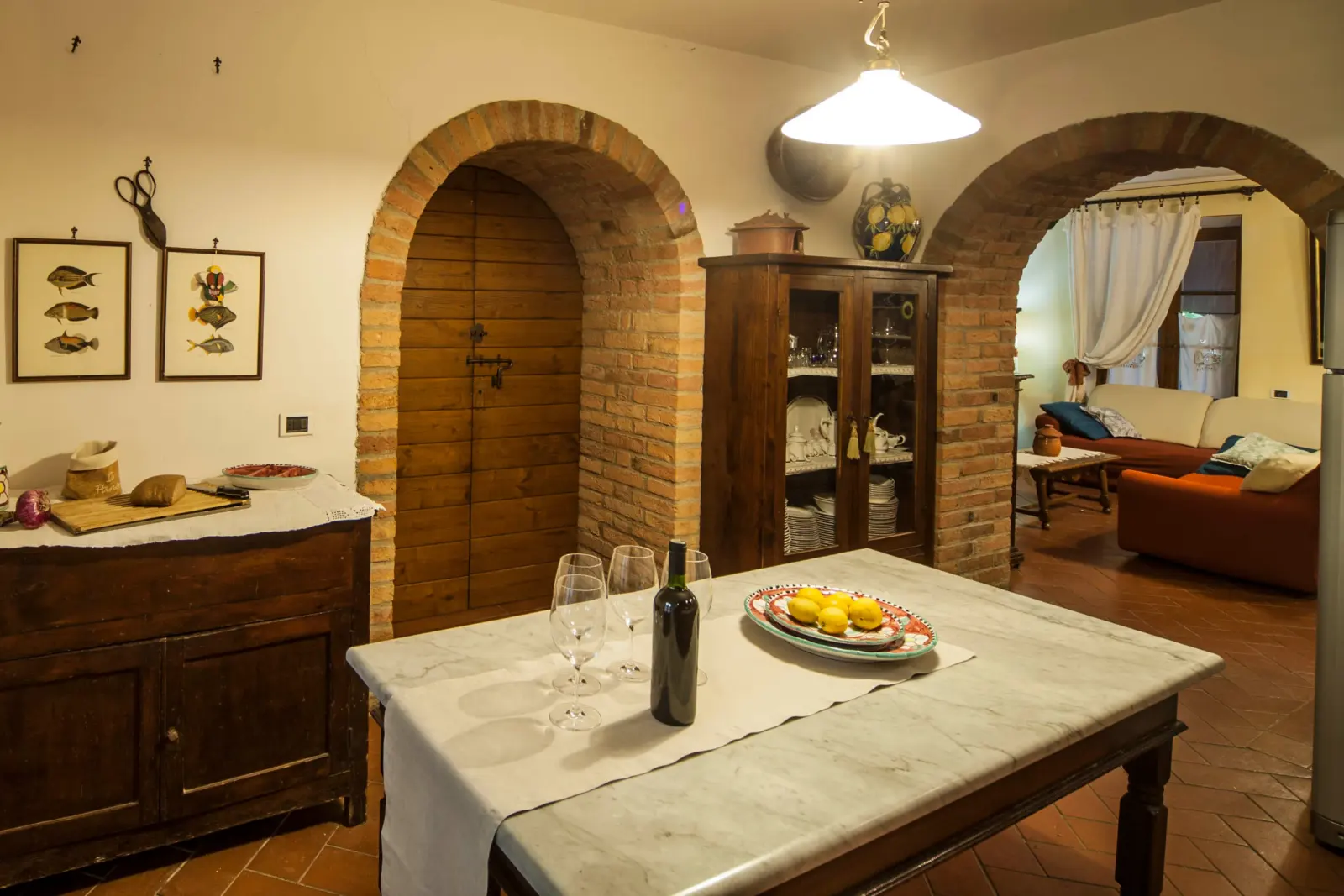 Cuisine avec table en marbre